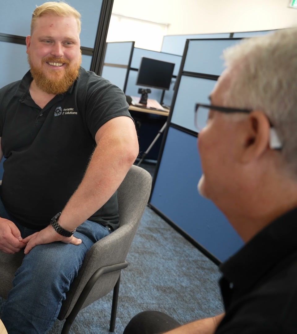 A Panoptic advisor talking through the plan with a client